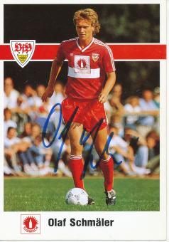Olaf Schmäler  1989/1990    VFB Stuttgart  Fußball  Autogrammkarte original signiert 
