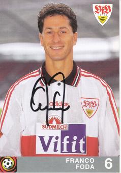Franco Foda  1996/1997    VFB Stuttgart  Fußball  Autogrammkarte original signiert 