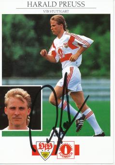 Harald Preuss    VFB Stuttgart  Fußball  Autogrammkarte original signiert 