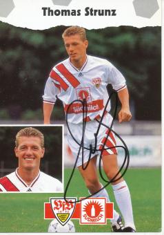 Thomas Strunz  1993/1994   VFB Stuttgart  Fußball  Autogrammkarte original signiert 