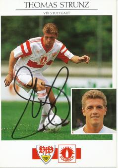 Thomas Strunz  1992/1993   VFB Stuttgart  Fußball  Autogrammkarte original signiert 