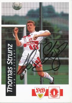 Thomas Strunz  1994/1995   VFB Stuttgart  Fußball  Autogrammkarte original signiert 