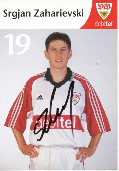 Srgjan Zaharievski  1999/2000  VFB Stuttgart  Fußball  Autogrammkarte original signiert 