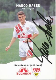 Marco Haber  1995/1996  VFB Stuttgart  Fußball  Autogrammkarte original signiert 