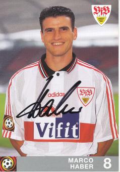 Marco Haber  1996/1997  VFB Stuttgart  Fußball  Autogrammkarte original signiert 