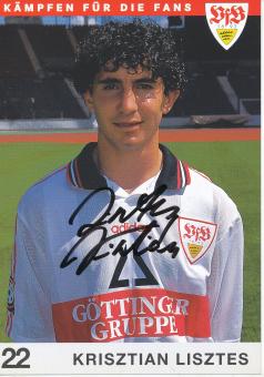 Krisztian Lisztes  1997/1998  VFB Stuttgart  Fußball  Autogrammkarte original signiert 