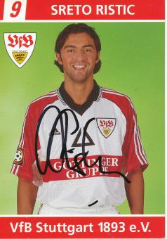 Sreto Ristic  1998/1999    VFB Stuttgart  Fußball  Autogrammkarte original signiert 