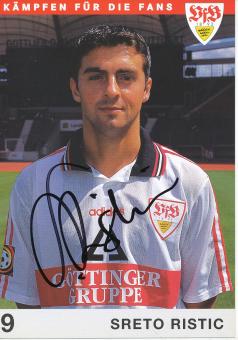 Sreto Ristic  1997/1998    VFB Stuttgart  Fußball  Autogrammkarte original signiert 