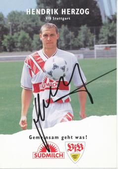 Hendrik Herzog  1995/1996   VFB Stuttgart  Fußball  Autogrammkarte original signiert 