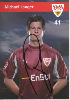 Michael Langer   2006/2007    VFB Stuttgart  Fußball  Autogrammkarte original signiert 