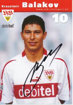 Krassimir Balakov  2002/2003  VFB Stuttgart  Fußball  Autogrammkarte original signiert 