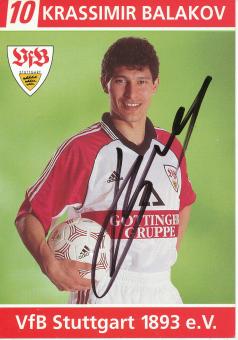 Krassimir Balakov  1998/1999  VFB Stuttgart  Fußball  Autogrammkarte original signiert 