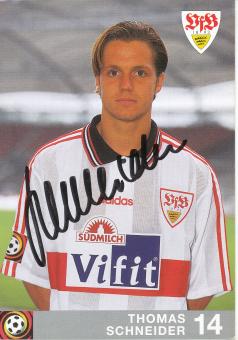 Thomas Schneider  1996/1997  VFB Stuttgart  Fußball  Autogrammkarte original signiert 