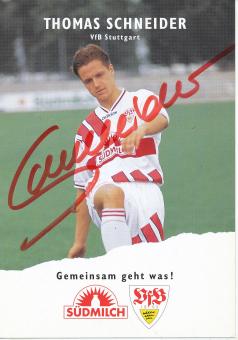 Thomas Schneider  1995/1996  VFB Stuttgart  Fußball  Autogrammkarte original signiert 