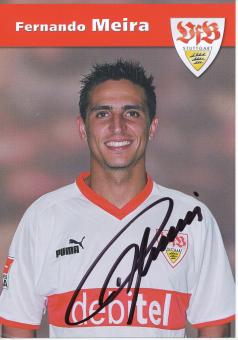 Fernando Meira  2003/2004  VFB Stuttgart  Fußball  Autogrammkarte original signiert 