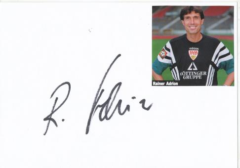 Rainer Adrion  VFB Stuttgart  Fußball Autogramm Karte  original signiert 