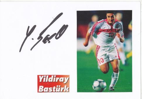 Yildiray Bastürk  Türkei  Fußball Autogramm Karte  original signiert 