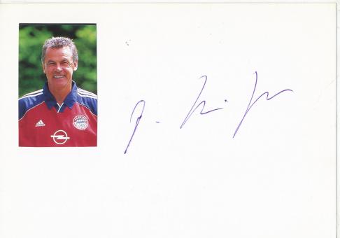 Ottmar Hitzfeld  FC Bayern München  Fußball  Autogramm Karte  original signiert 