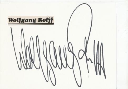 Wolfgang Rolff   Fußball  Trainer Autogramm Karte  original signiert 