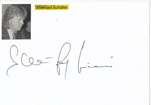 Winfried Schäfer   Fußball  Trainer Autogramm Karte  original signiert 