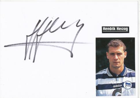 Hendrik Herzog  Hertha BSC Berlin  Fußball  Autogramm Karte  original signiert 