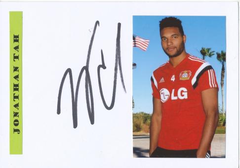 Jonathan Tah  Bayer 04 Leverkusen   Fußball Autogramm Karte  original signiert 