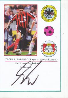 Thomas Brdaric  Bayer 04 Leverkusen  Fußball Autogramm Karte  original signiert 