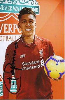 Roberto Firmino  FC Liverpool  Fußball  Foto original signiert 