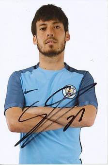 David Silva  Manchester City  Fußball  Foto original signiert 