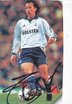 Mauricio Tarcco  Tottenham Hotspur  Fußball  beschädigte Autogrammkarte original signiert 