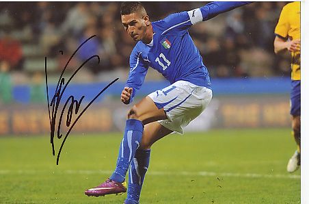 Federico Macheda Italien  Nationalteam  Fußball Autogramm  Foto original signiert 
