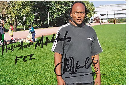 Augustine Makalakalane  Südafrika  Fußball Autogramm  Foto original signiert 