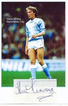 Steve Kinsey  Manchester City  Fußball Autogramm  Foto + Blatt original signiert 
