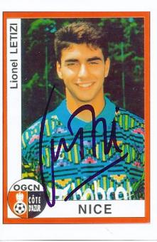Lionel Letizi  OC Nizza  Fußball Autogramm  Foto original signiert 
