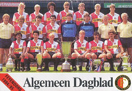Feyenoord Rotterdam  1984/1985  Fußball Mannschaftskarte 