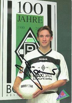 Jens Bäumer  Borussia Mönchengladbach  Fußball beschädigte Autogrammkarte original signiert 