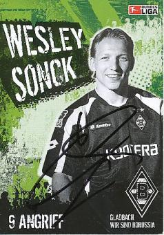 Wesley Sonck  Borussia Mönchengladbach  Fußball beschädigte Autogrammkarte original signiert 