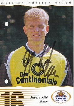 Martin Kree  1995/96  Borussia Dortmund  Fußball beschädigte Autogrammkarte original signiert 