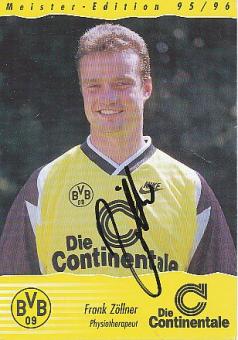 Frank Zöllner  1995/96  Borussia Dortmund  Fußball beschädigte Autogrammkarte original signiert 