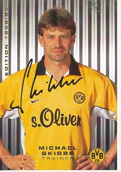 Michael Skibbe  1998/99  Borussia Dortmund  Fußball beschädigte Autogrammkarte original signiert 