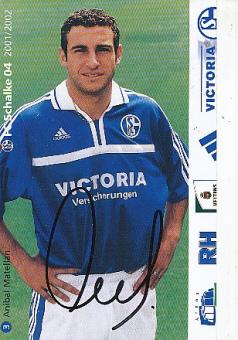 Anibal Matellan  2001/2002  FC Schalke 04  Fußball beschädigte Autogrammkarte original signiert 