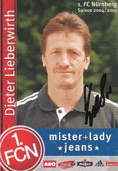 Dieter Lieberwirth  2004/2005  FC Nürnberg  Autogrammkarte original signiert 
