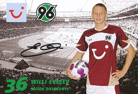 Willi Evseev  2010/2011  Hannover 96  Autogrammkarte original signiert 