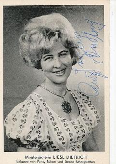 Liesl Dietrich   Musik  beschädigte Autogrammkarte original signiert 