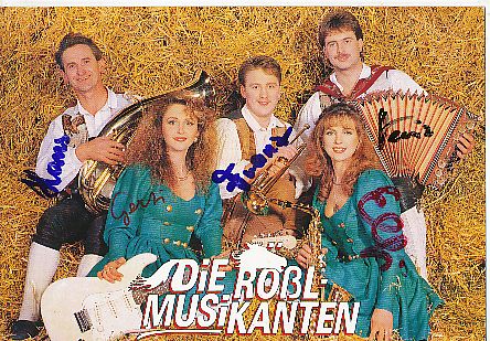 Die Rößl Musikanten   Musik  Autogrammkarte original signiert 