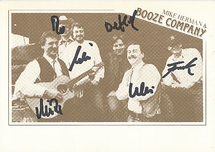 Mike Herman & Booze Company  Musik  Autogrammkarte original signiert 