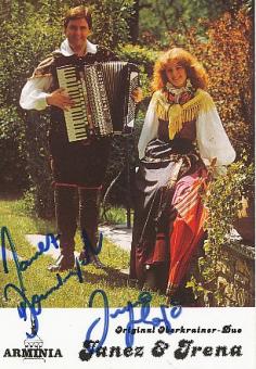 Janez & Irena  Musik  Autogrammkarte original signiert 