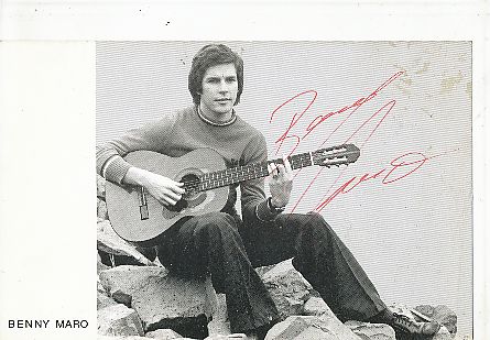 Benny Maro   Musik  beschädigte Autogrammkarte original signiert 