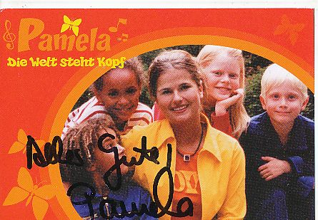 Pamela  Musik  beschädigte Autogrammkarte original signiert 