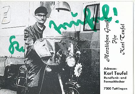Karl Teufel  Film & TV  Autogrammkarte original signiert 